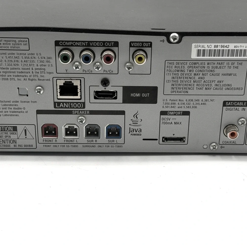 Sony BDV-T11 Blu-ray DVD Home Theatre System Receiver HCD-T11 PARTS ONLY